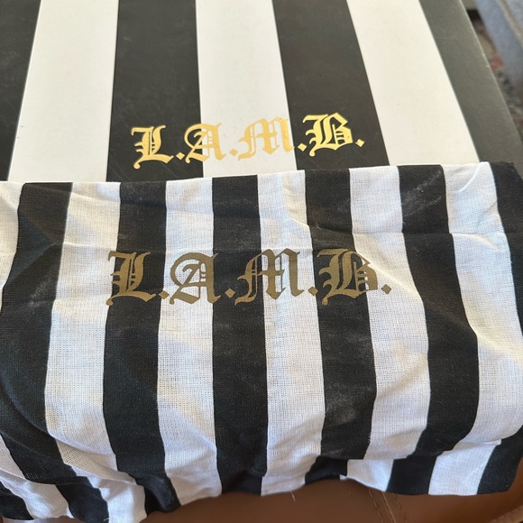 L.A.M.B by Gwen Stefani black patent leather strappy heels. - Picture 7 of 7